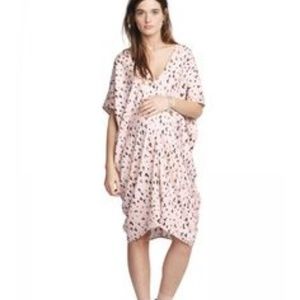 Hatch Maternity Slouch Dress/ Blue Willow Twill